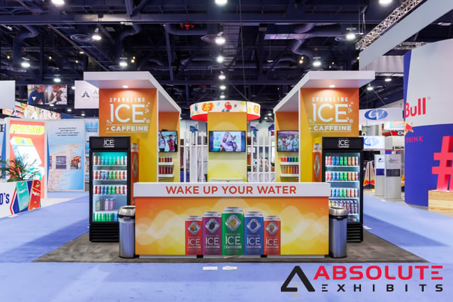 colorful trade show exhibit